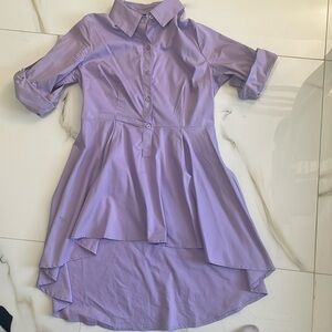 New York & Company Purple high low shirt size small